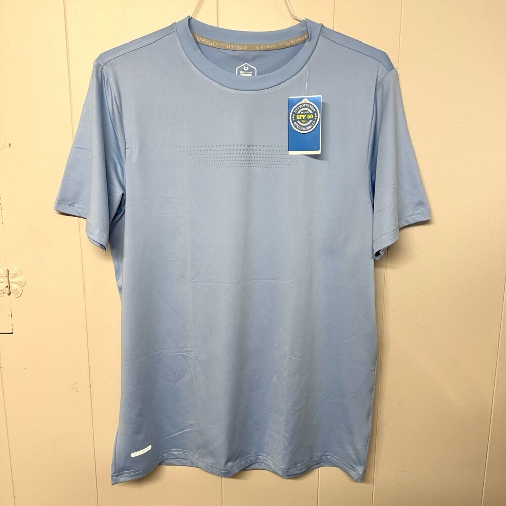 Northyard Men Performance T Shirt SPF 50 UV Protection Gym Light Blue Men M NWT*